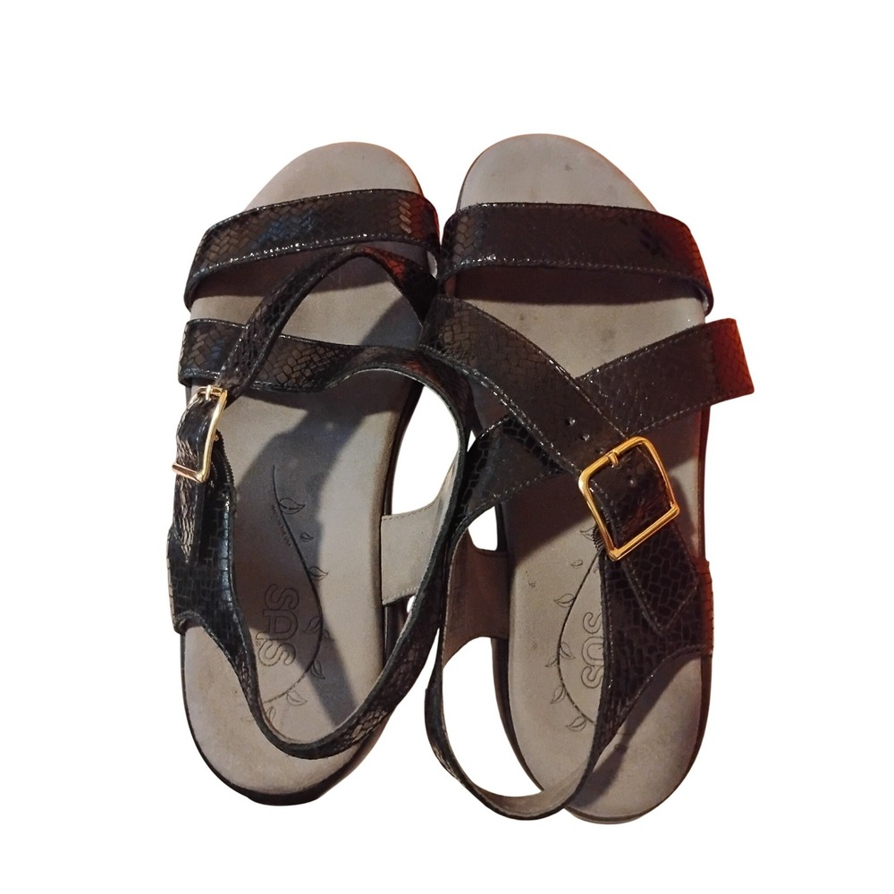 SAS Laguna Black Comfort Sandals Size 9